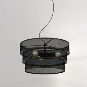 Luster na lanku GLUM 3xE27/60W/230V čierna
