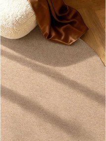 Ručne tkaný vlnený okrúhly koberec v prírodnej farbe ø 160 cm Puristic Knots – Elle Decoration