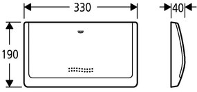 GROHE 37053SH0 - Splachovacie tlačidlo CLASSIC 330 × 190 mm biela