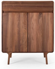 Hnedá komoda z orechového dreva 90x110x45 cm Fawn – Gazzda