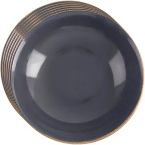 Orion Sada keramických hlbokých tanierov Glaze sivá 20,5 cm, 6 ks