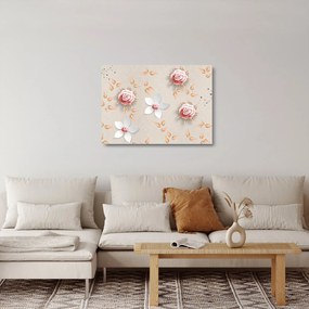 Sklenený obraz - Kvety ruží (70x50 cm)