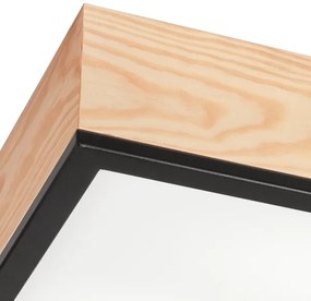 Stropné svietidlo NATURAL SQUARE 2xE27/15W/230V 31x31 cm borovica/čierna