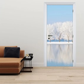Fototapeta na dvere - Zimná krajina (95x205cm)