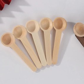 6 x Drevená naberačka na korenie, 6 ks lyžičiek do koreničiek, mini - 8 cm, buková