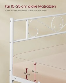 Kovová manželská posteľ 140 cm RMB064WG01