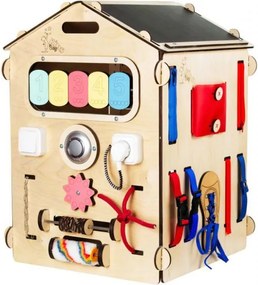 Montessori Activity board domček naturálny