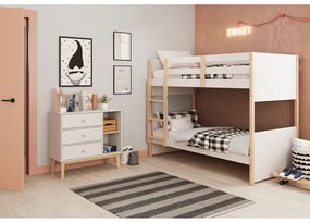 Biela nízka detská komoda 90x81 cm Esteban – Marckeric