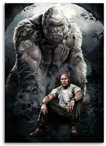 Gario Obraz na plátne Besnenie, Dwayne "The Rock" Johnson - Dmitry Belov Rozmery: 80 x 120 cm