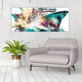Obraz - Akvarelové more (120x50 cm)
