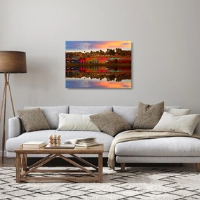 Sklenený obraz - Miesto pre letné kúpanie (70x50 cm)