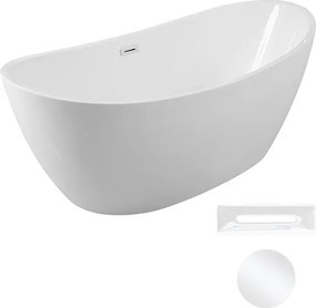 Besco Akrylátová voľne stojaca vaňa Ayla 170x80 BESCO-Typ výpuste: Click-Clack s prepadom, grafit, BESCO-Rozmery: 170x80, BESCO-Farba: Biela