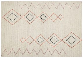 Bavlnený koberec 140 x 200 cm béžový GUWAHATI Beliani