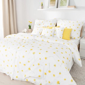 Goldea bavlnené posteľné obliečky - púpavy 140 x 200 a 70 x 90 cm