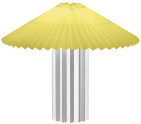 Žltá/v striebornej farbe stolová lampa so stmievačom s textilným tienidlom (výška 36 cm) Taite – Blomus