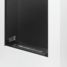 Biely stojaci biokrb Modern so sklom