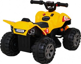 Ramiz Najrýchlejšia batériová štvorkolka pre deti Žltá + 25W motor