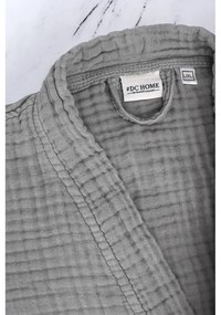 Sivý mušelínový župan veľkosť S/M Kimono – Foutastic