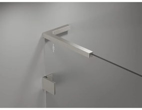 Mexen Lunar-F L, 1-krídlový sprchový kút so skladacími dverami, pravý, 100 x 90 cm, 8mm číre sklo, brúsená oceľ profil, 836L-100-090-97-00-P