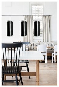 Čierne závesné svietidlo Vivorum Zip Star Large