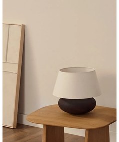 Čiernobiela stolová lampa s textilným tienidlom (výška 35 cm) Nessi – Kave Home