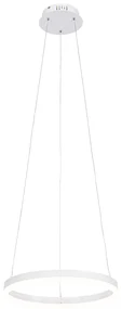 Dizajnové závesné svietidlo biele 40 cm vrátane LED 3-stupňovo stmievateľné - Anello
