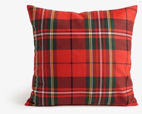 Goldea flanelová obliečka na vankúš - červené káro 40 x 40 cm