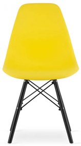 Set jedálenských stoličiek OSAKA žlté (čierne nohy) 4ks