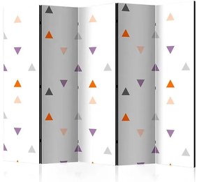 Paraván - Triangles Rain II [Room Dividers] Veľkosť: 225x172, Verzia: Obojstranný