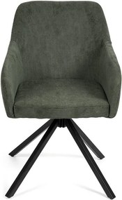 Zelené čalúnené jedálenské kreslo Lunio – Bonami Essentials