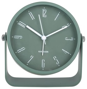 Dizajnový budík Karlsson 5989GR zelený, priemer 12cm