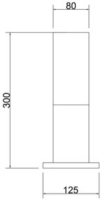 Maytoni O418FL-01B - Vonkajšia lampa WILLIS 1xE27/60W/230V 30 cm IP54 čierna