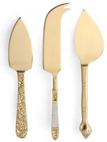 Set 3ks zlaté nože na syry v darčekovej krabičke Cheese