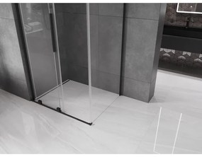 Mexen Velar L, sprchový kút s posuvnými dverami 120 x 70 cm, 8mm číre sklo, čierna matná, 871-120-070-03-70