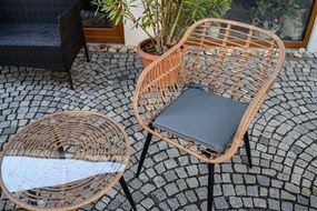 Vonkajší podsedák na stoličku SEDINO 38x38cm, čierny