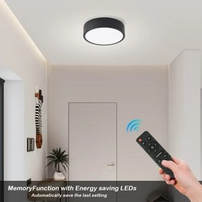 Brilagi - stmievateľné LED svietidlo POOL LED/18W/230V 3000-6000K 20 cm čierna + diaľkový ovládač