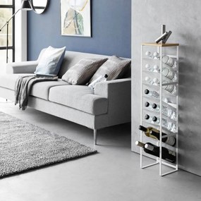 Biely kovový regál na víno počet fliaš 16 20x88,5x19 cm Tower – YAMAZAKI