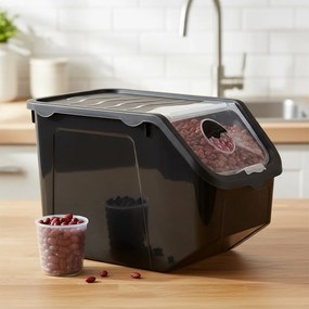 VILDE Skladovací box na cibuľu a zemiaky, čierny - čierny (13l)