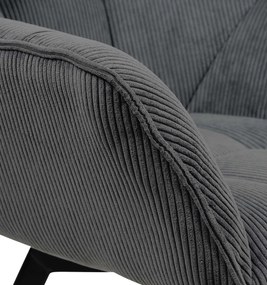 Jedálenská stolička Jordi Cord - tmavo šedá