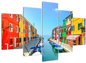 Obraz - Ostrov Burano, Benátky, Taliansko (150x105 cm)