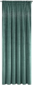 Luxusný zamatový tieniaci záves tyrkysovej farby 140 x 270 cm