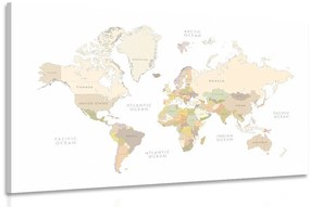 Obraz mapa sveta s vintage prvkami Varianta: 120x80