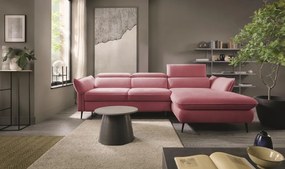 Rohová sedacia súprava Mango, staroružová látka, pravý roh