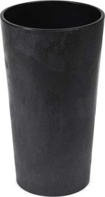 PLASTOVÝ KVETINÁČ URBANIKA 57X30 CM IMITÁCIA BETÓNU ČIERNA