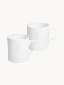 Ručne vyrobené šálky z porcelánu Berlin, 2 ks