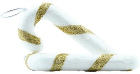 DECOLED Berlička lízátko, 12 cm, zlatá bílá, 10 ks