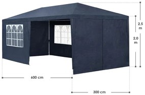 InternetovaZahrada Párty stan 3x6 m - modrá