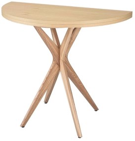 Okrúhly rozkladací jedálenský stôl s doskou v dekore jaseňového dreva 45x90 cm Jubi – Ragaba