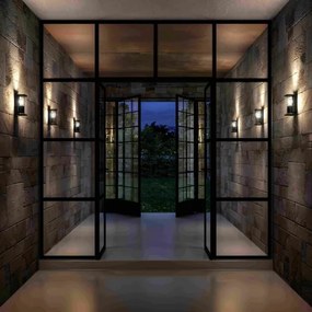 Lucide 27885/01/30 - Vonkajšie nástenné svietidlo CLAIRE 1xE27/15W/230V IP54 čierna