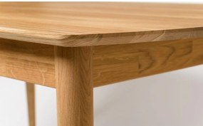 Dubový skladací elipsovitý stôl 170/210x90 Bergen olej intenzívny